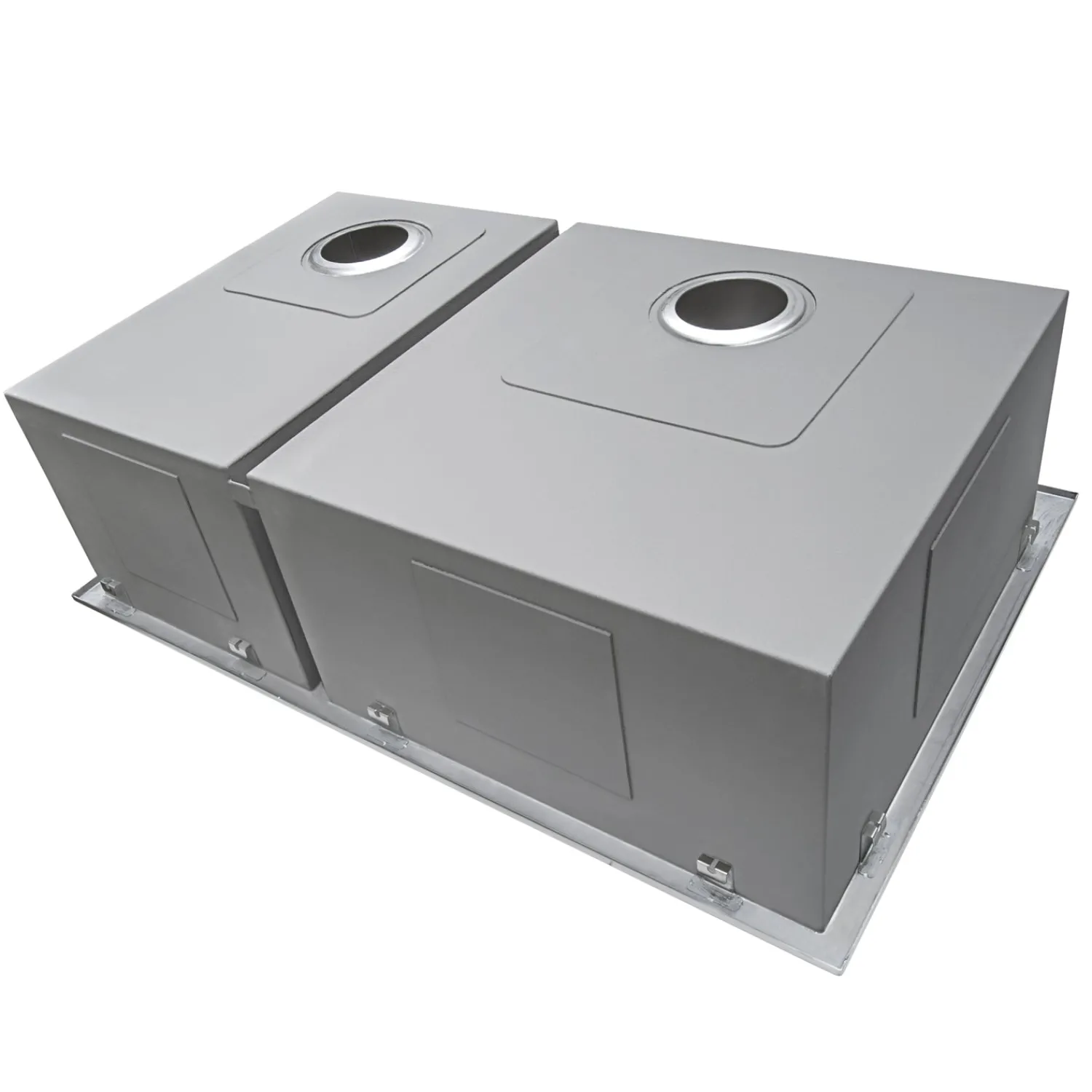 Hot 33 x 22" Drop-in 60/40 Double Bowl 16 Gauge Zero Radius Topmount Stainless Steel Kitchen Sink Drop-In / Top Mount Sinks|Stainless Steel Sinks