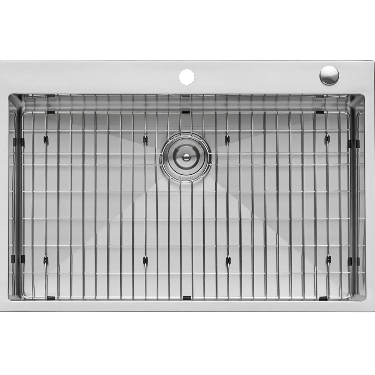 Hot 33 x 22" Drop-in Tight Radius 16 Gauge Stainless Steel Topmount Single Bowl Kitchen Sink Drop-In / Top Mount Sinks|Stainless Steel Sinks