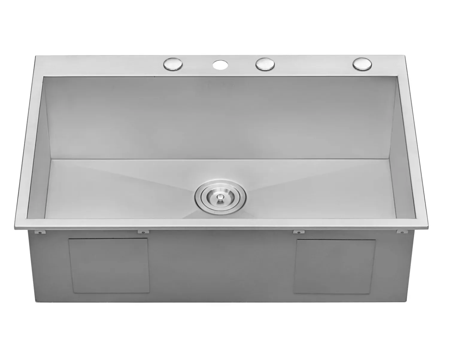 Hot 33 x 22" Drop-in Topmount 16 Gauge Zero Radius Stainless Steel Single Bowl Kitchen Sink Drop-In / Top Mount Sinks|Stainless Steel Sinks