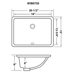 Best 21" x 15" Emerald Green Rectangular Porcelain Ceramic Undermount Bathroom Sink Undermount