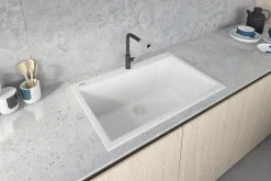 Outlet 30 x 20" epiGranite Dual-Mount Granite Composite Single Bowl Kitchen Sink Drop-In / Top Mount Sinks|Sinks For Tight Spaces