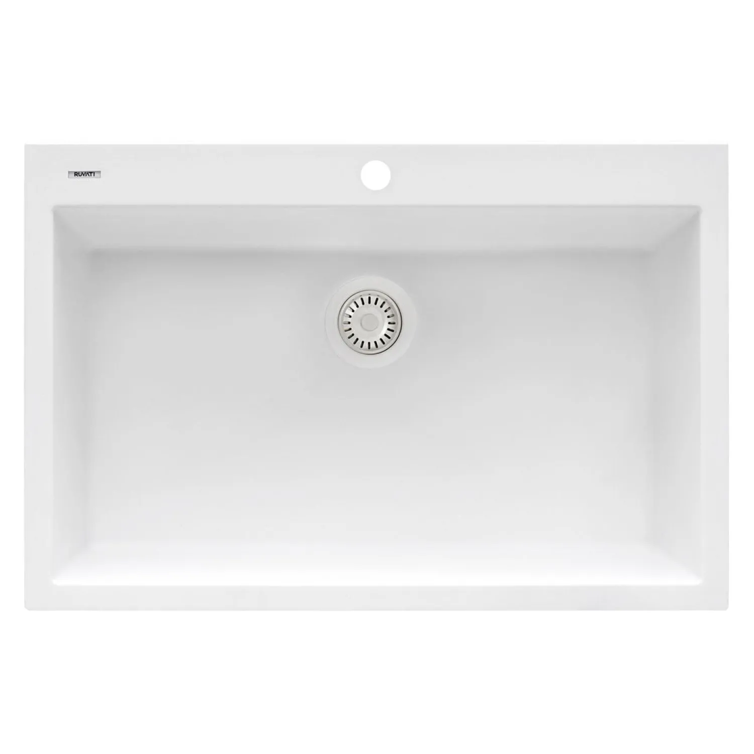 Outlet 30 x 20" epiGranite Dual-Mount Granite Composite Single Bowl Kitchen Sink Drop-In / Top Mount Sinks|Sinks For Tight Spaces