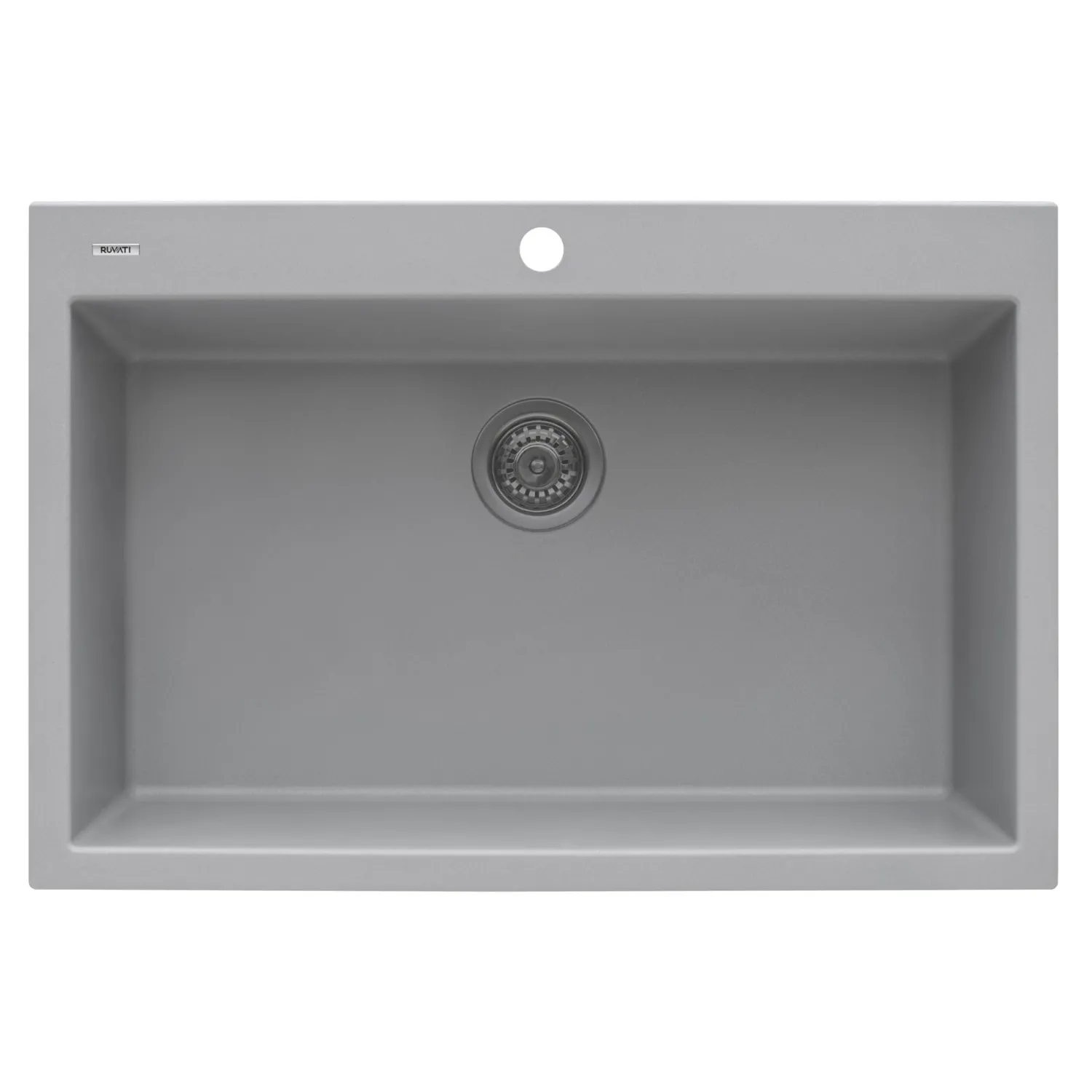Outlet 30 x 20" epiGranite Dual-Mount Granite Composite Single Bowl Kitchen Sink Drop-In / Top Mount Sinks|Sinks For Tight Spaces