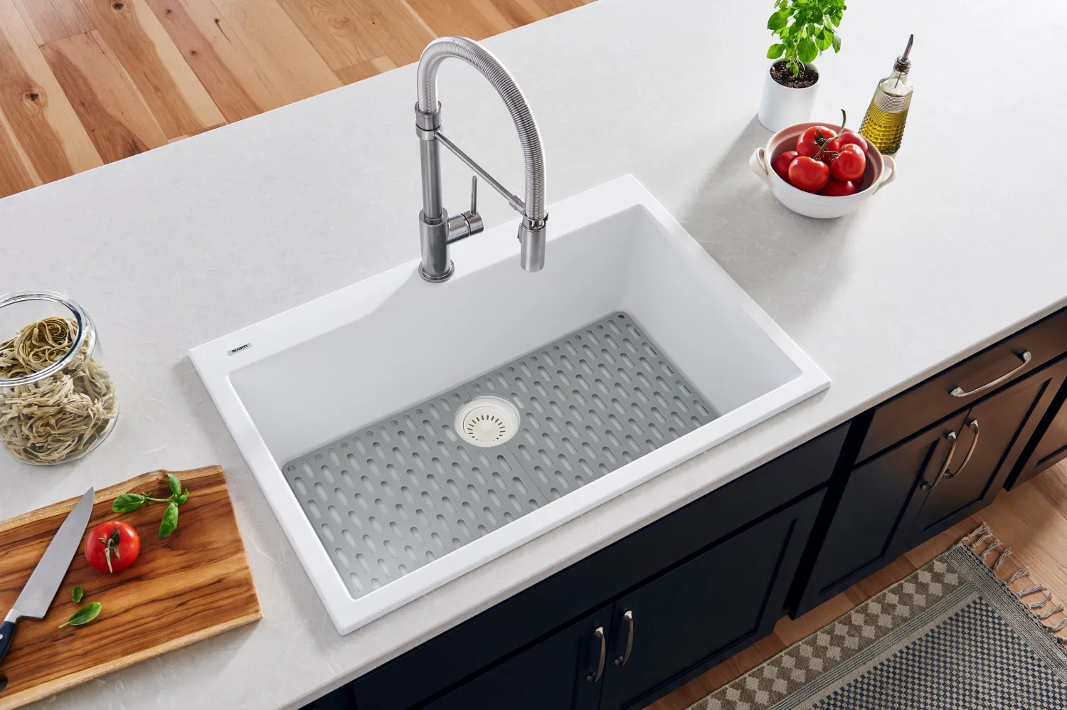 Outlet 30 x 20" epiGranite Dual-Mount Granite Composite Single Bowl Kitchen Sink Drop-In / Top Mount Sinks|Sinks For Tight Spaces