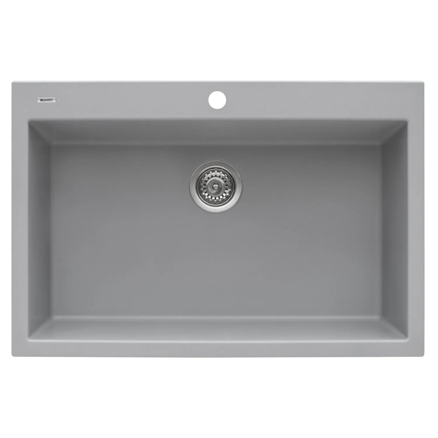 Best 33 x 22" epiGranite Dual-Mount Granite Composite Single Bowl Kitchen Sink Drop-In / Top Mount Sinks|Single Bowl Sinks