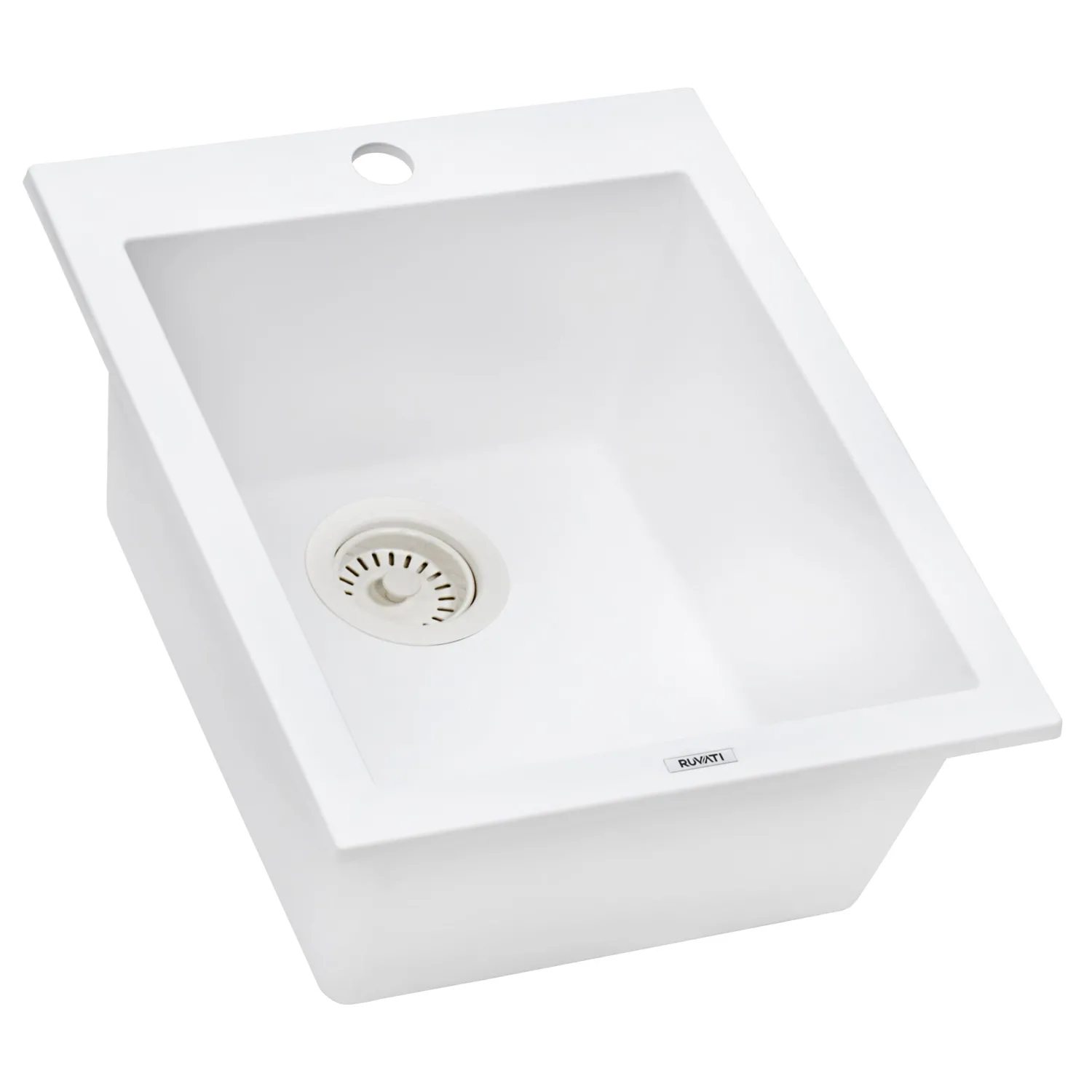 Hot 16 x 20" epiGranite Dual-Mount Granite Composite Single Bowl Kitchen Sink Drop-In / Top Mount Sinks|Sinks For Tight Spaces