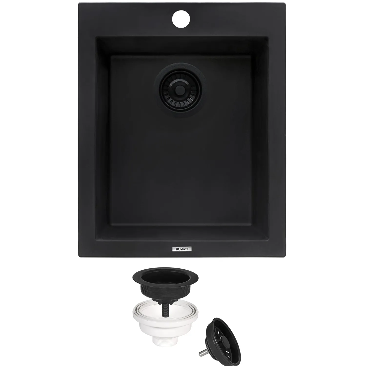 Hot 16 x 20" epiGranite Dual-Mount Granite Composite Single Bowl Kitchen Sink Drop-In / Top Mount Sinks|Sinks For Tight Spaces