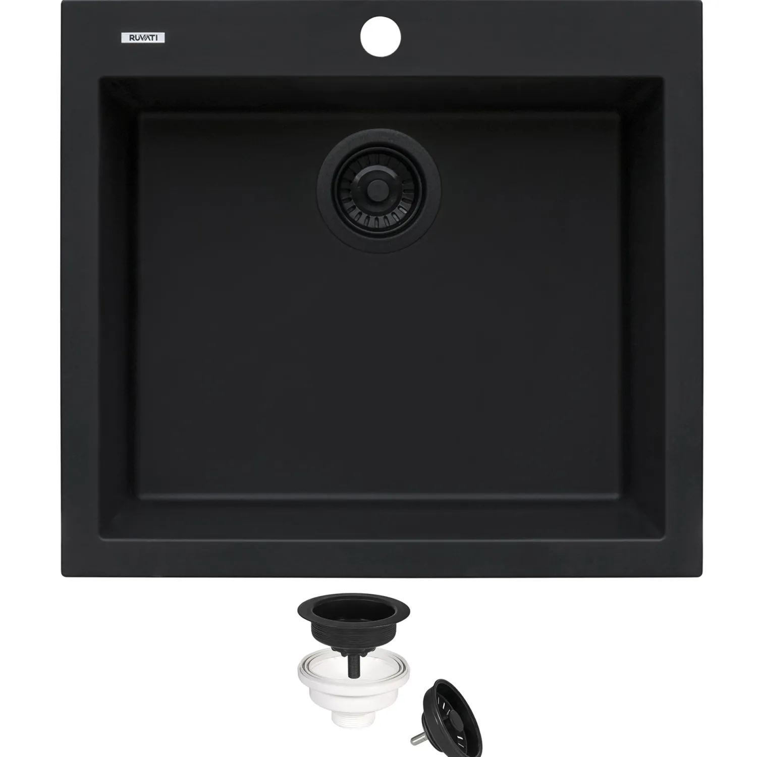 Outlet 23 x 20" epiGranite Dual-Mount Granite Composite Single Bowl Kitchen Sink Drop-In / Top Mount Sinks|Sinks For Tight Spaces