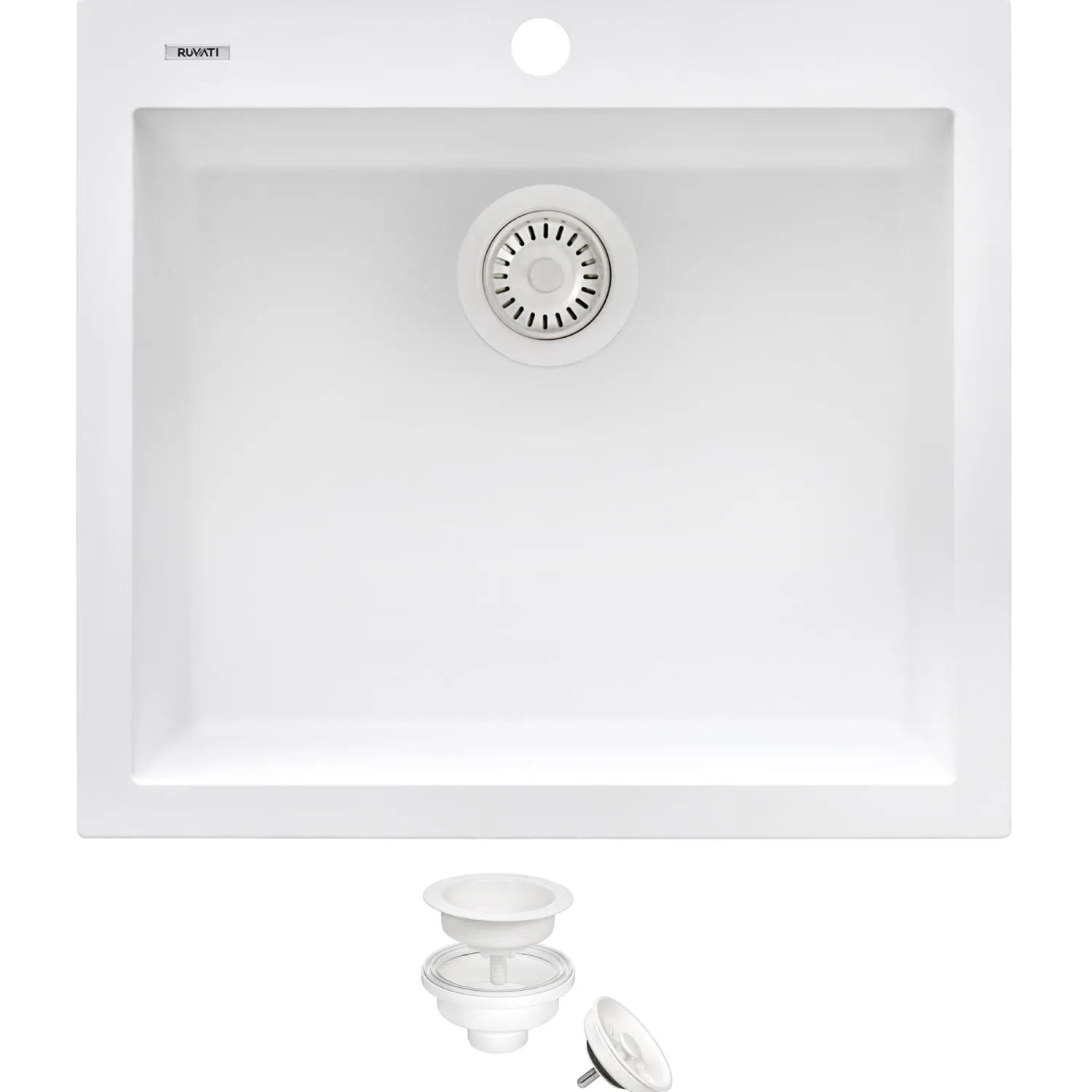 Outlet 23 x 20" epiGranite Dual-Mount Granite Composite Single Bowl Kitchen Sink Drop-In / Top Mount Sinks|Sinks For Tight Spaces