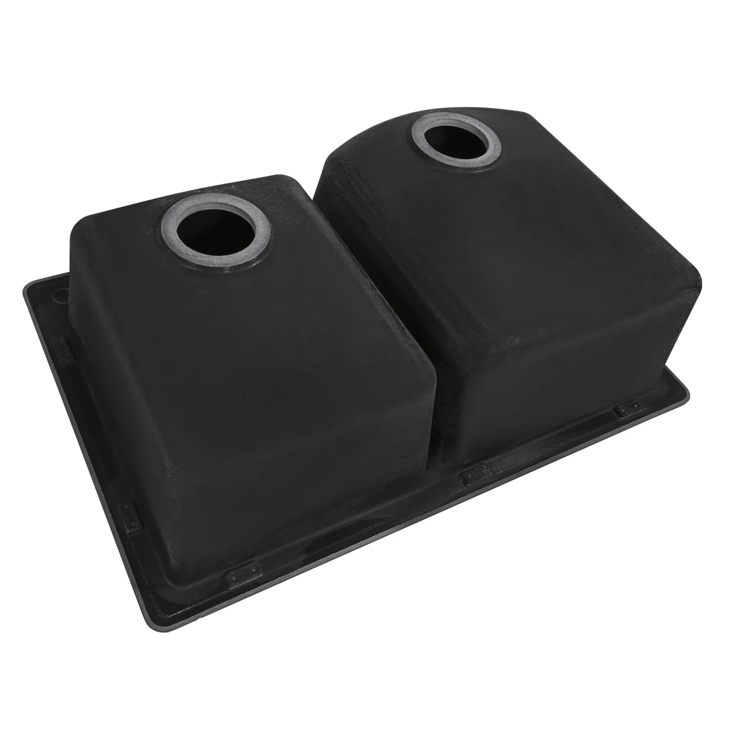 Hot 33 x 22" epiGranite Dual-Mount Double Bowl Granite Composite Kitchen Sink Drop-In / Top Mount Sinks|Double Bowl Sinks