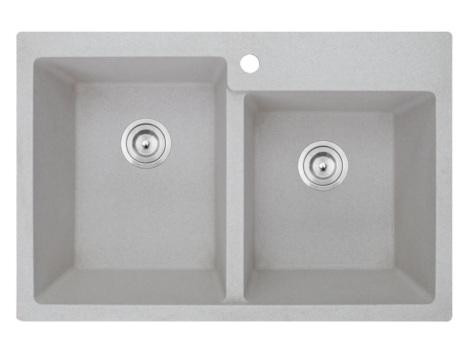 New 33 x 22" epiGranite Dual-Mount Granite Composite Double Bowl Kitchen Sink Drop-In / Top Mount Sinks|Double Bowl Sinks