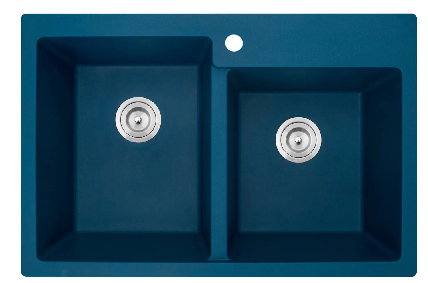 New 33 x 22" epiGranite Dual-Mount Granite Composite Double Bowl Kitchen Sink Drop-In / Top Mount Sinks|Double Bowl Sinks