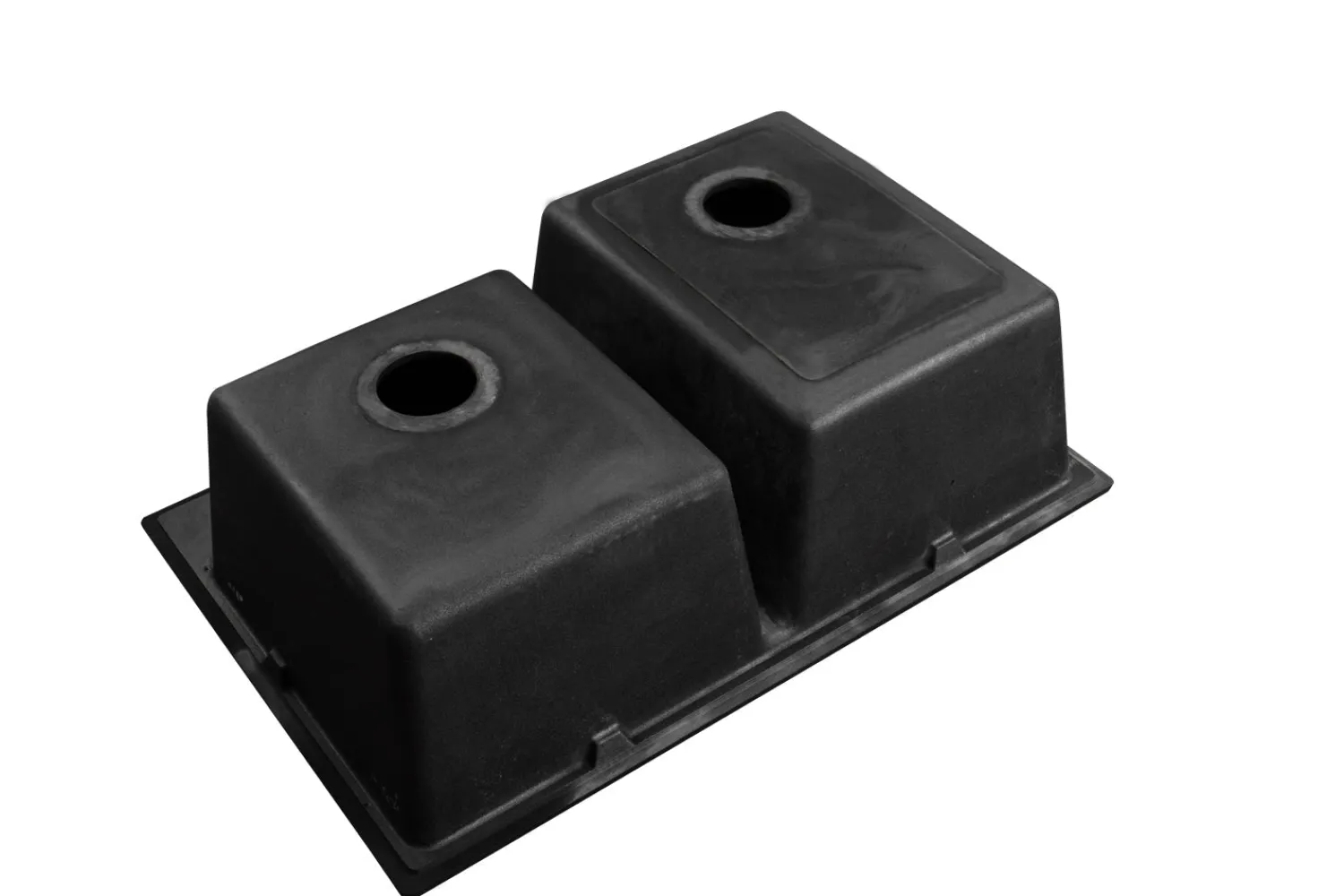 New 33 x 22" epiGranite Dual-Mount Granite Composite Double Bowl Kitchen Sink Drop-In / Top Mount Sinks|Double Bowl Sinks