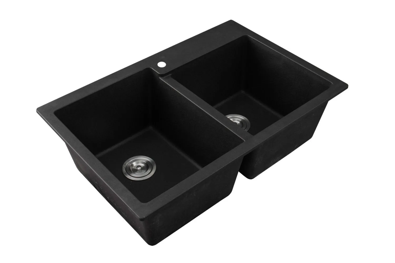 New 33 x 22" epiGranite Dual-Mount Granite Composite Double Bowl Kitchen Sink Drop-In / Top Mount Sinks|Double Bowl Sinks
