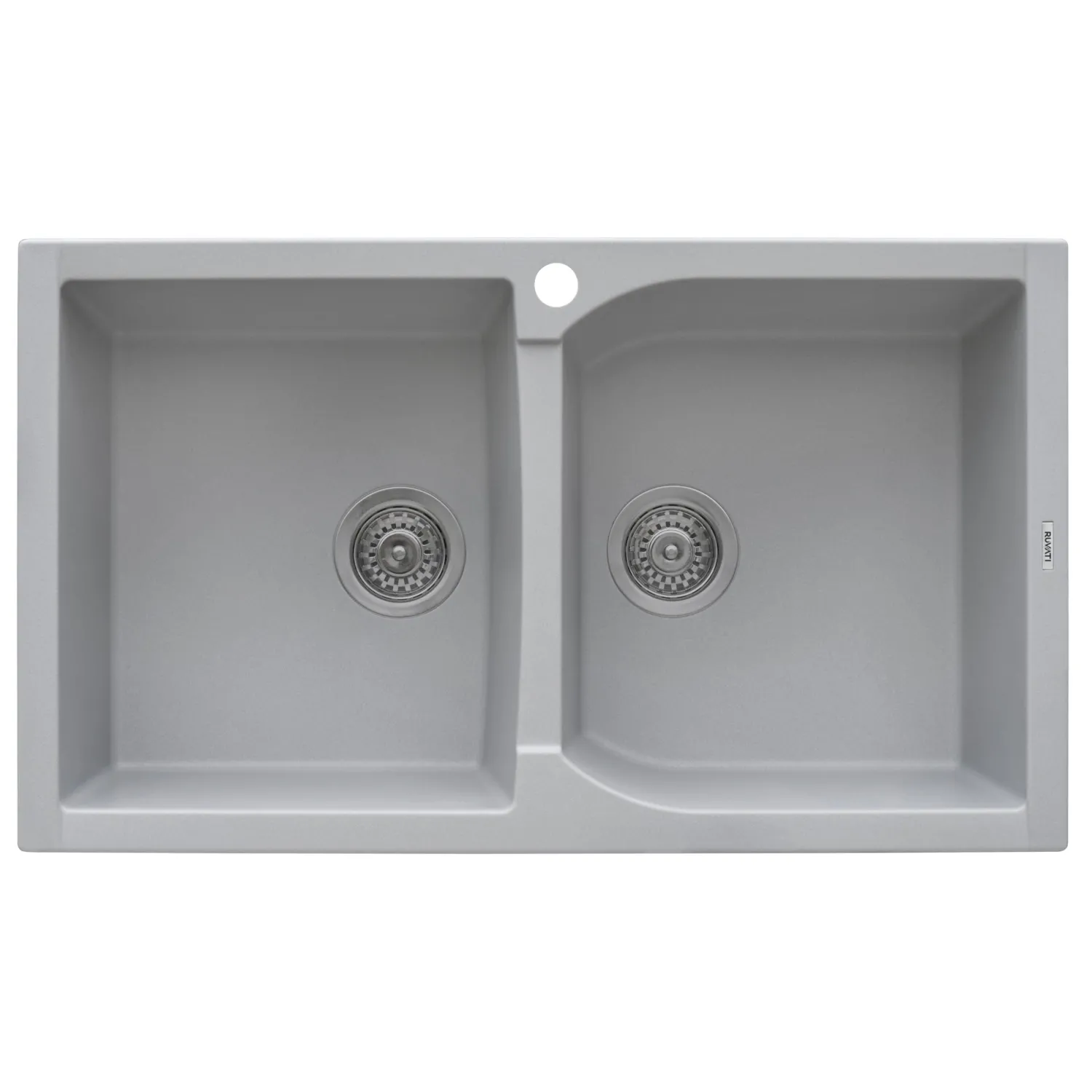 Outlet 34 x 20" epiGranite Dual-Mount Granite Composite Double Bowl Kitchen Sink Drop-In / Top Mount Sinks|Sinks For Tight Spaces