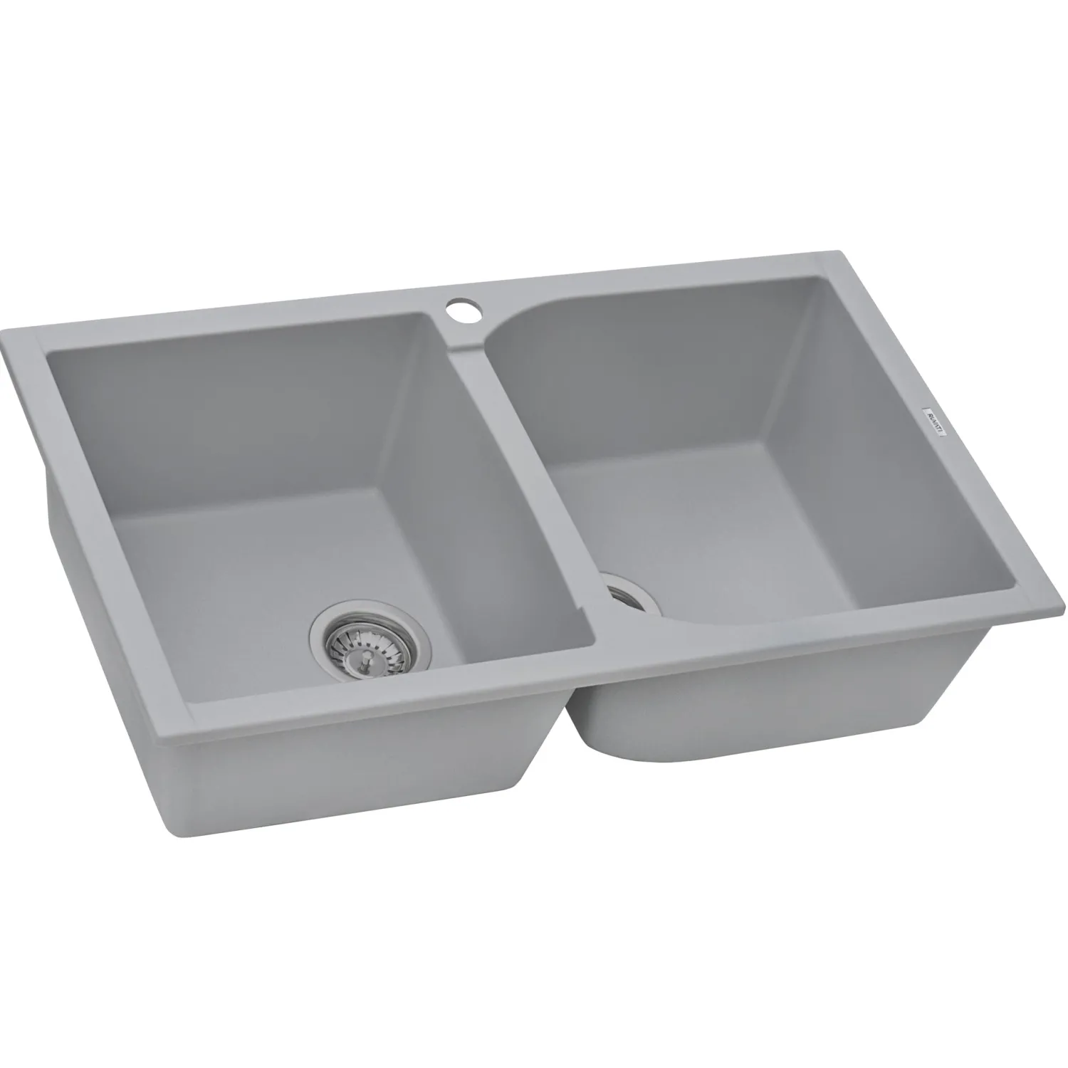 Outlet 34 x 20" epiGranite Dual-Mount Granite Composite Double Bowl Kitchen Sink Drop-In / Top Mount Sinks|Sinks For Tight Spaces