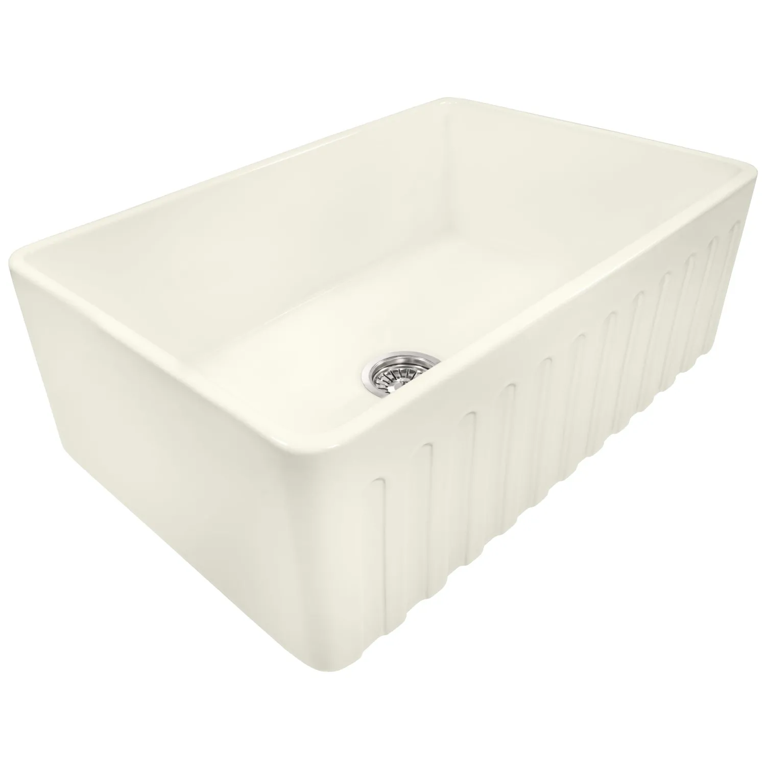 Sale 30 x 20" Fireclay Reversible Farmhouse Apron-Front Kitchen Sink Single Bowl Single Bowl Sinks|Apron Front / Farmhouse Sinks
