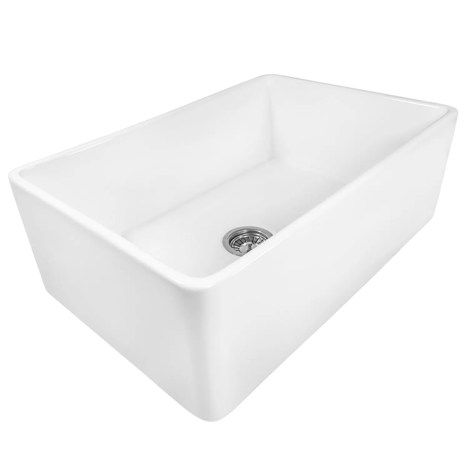 Sale 30 x 20" Fireclay Reversible Farmhouse Apron-Front Kitchen Sink Single Bowl Single Bowl Sinks|Apron Front / Farmhouse Sinks