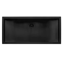 New 34 x 14" Gunmetal Stainless Steel Undermount Rectangular Bathroom Sink Undermount|Gunmetal, Brass, & Gold