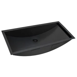 New 34 x 14" Gunmetal Stainless Steel Undermount Rectangular Bathroom Sink Undermount|Gunmetal, Brass, & Gold
