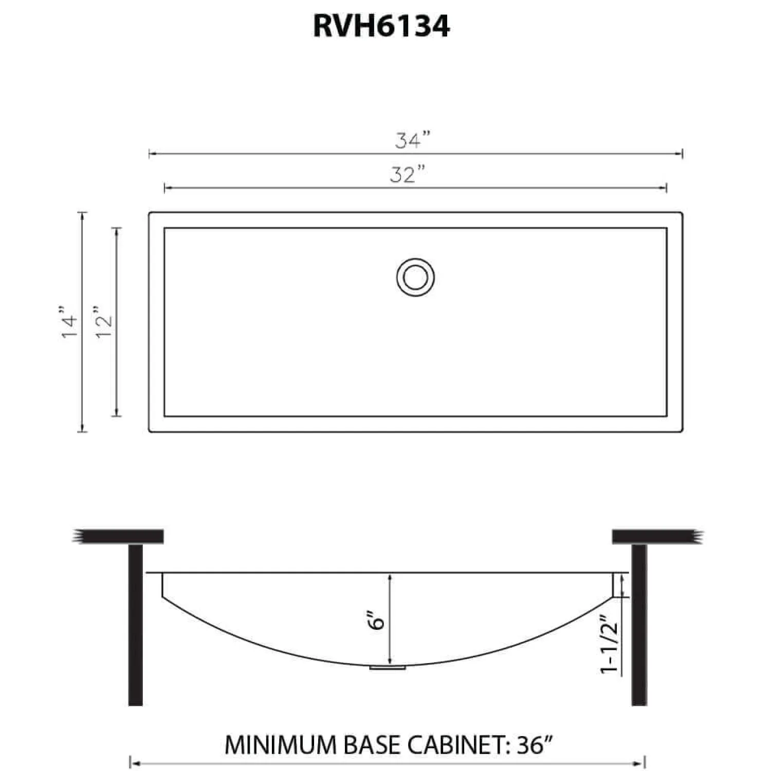 New 34 x 14" Gunmetal Stainless Steel Undermount Rectangular Bathroom Sink Undermount|Gunmetal, Brass, & Gold