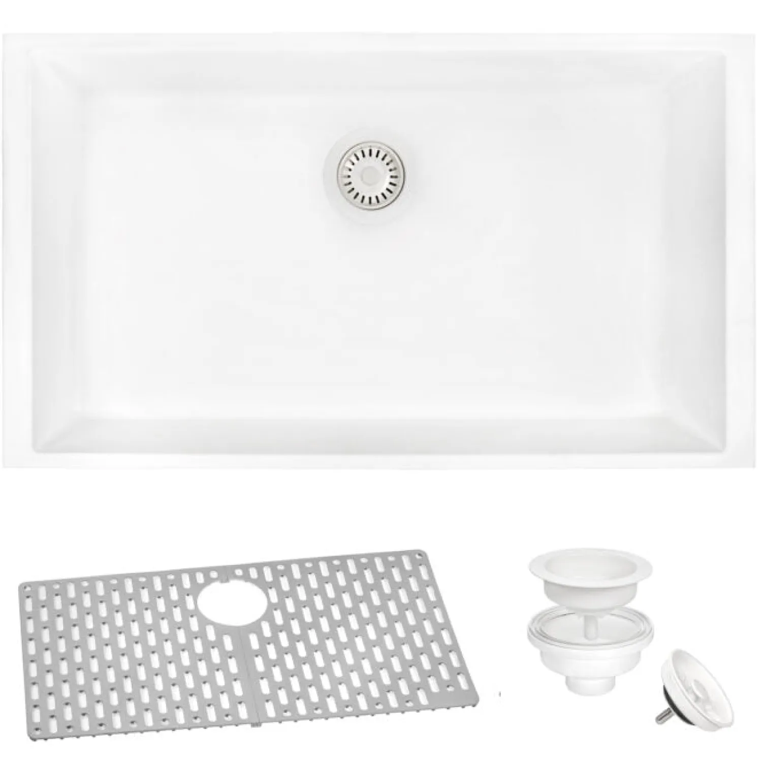 Best 30 x 18 inch Granite Composite Undermount Single Bowl Kitchen Sink RVG2030 Single Bowl Sinks|Undermount Sinks