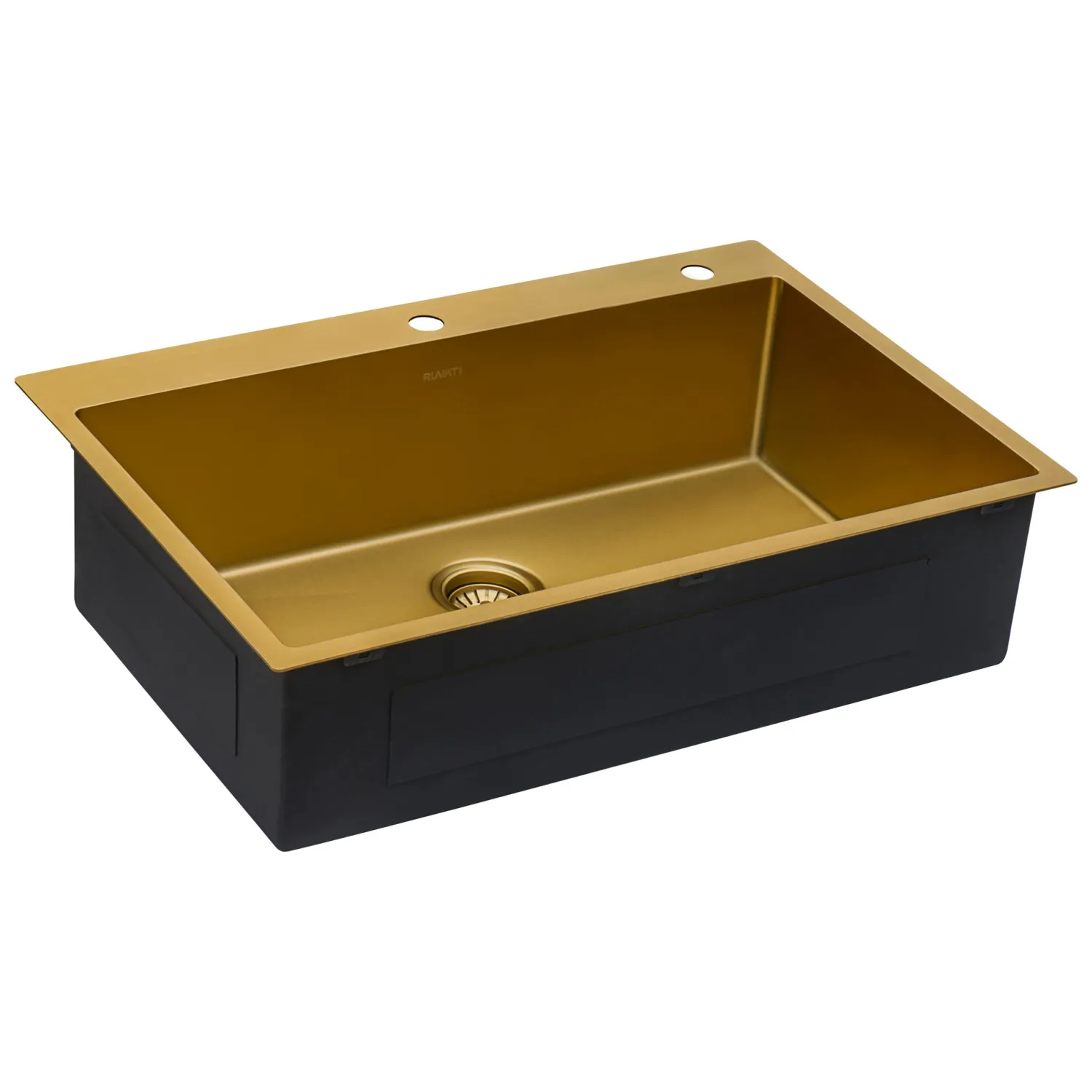New 33" x 22" Matte Gold Stainless Steel Topmount Single Bowl Kitchen Sink Drop-In / Top Mount Sinks|Stainless Steel Sinks