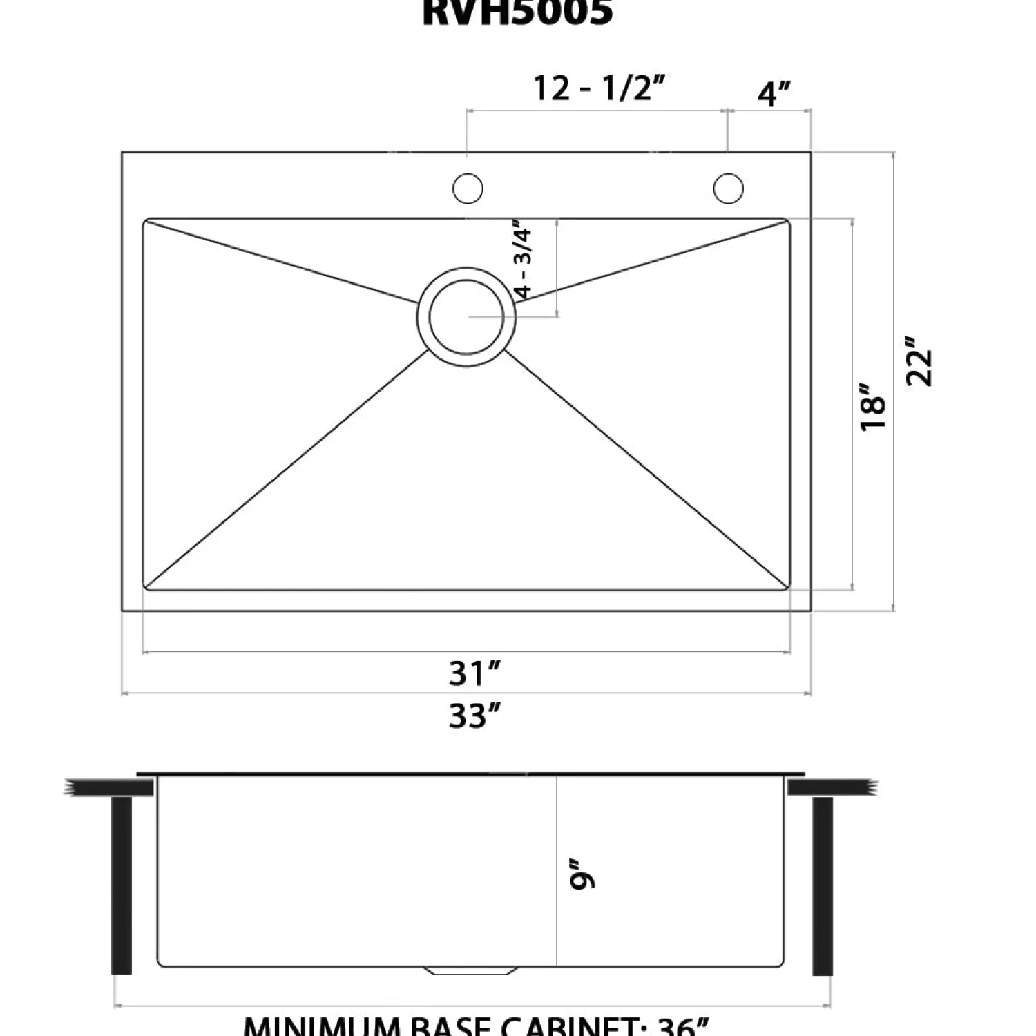 New 33" x 22" Matte Gold Stainless Steel Topmount Single Bowl Kitchen Sink Drop-In / Top Mount Sinks|Stainless Steel Sinks