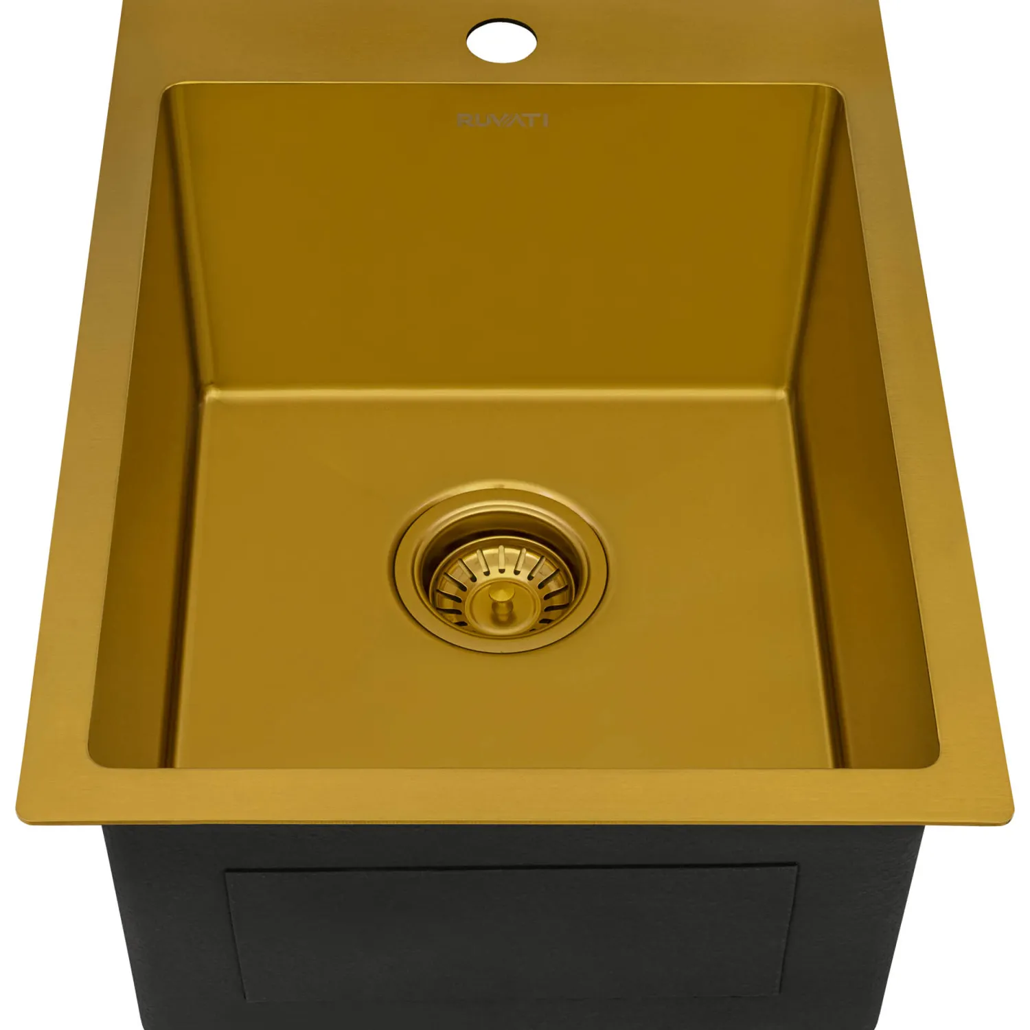 Online 15" x 20" Matte Gold Stainless Steel Topmount Bar Prep Sink Gunmetal, Brass, & Gold|Sinks For Tight Spaces
