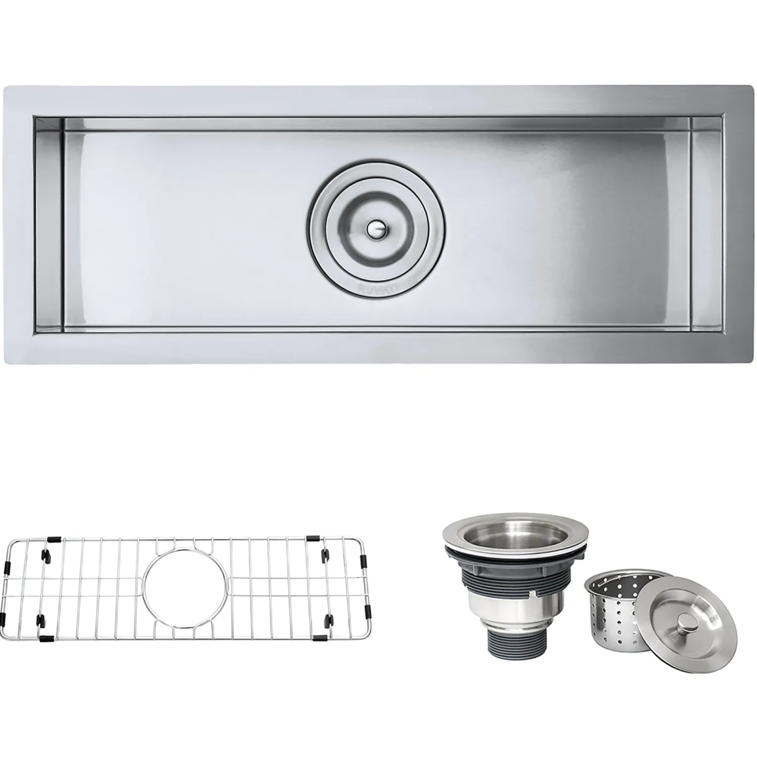 Online 23" x 8" Narrow Trough Undermount 16 Gauge Stainless Steel Single Bowl Bar Prep Sink Sinks For Tight Spaces|Bar / Prep Sinks