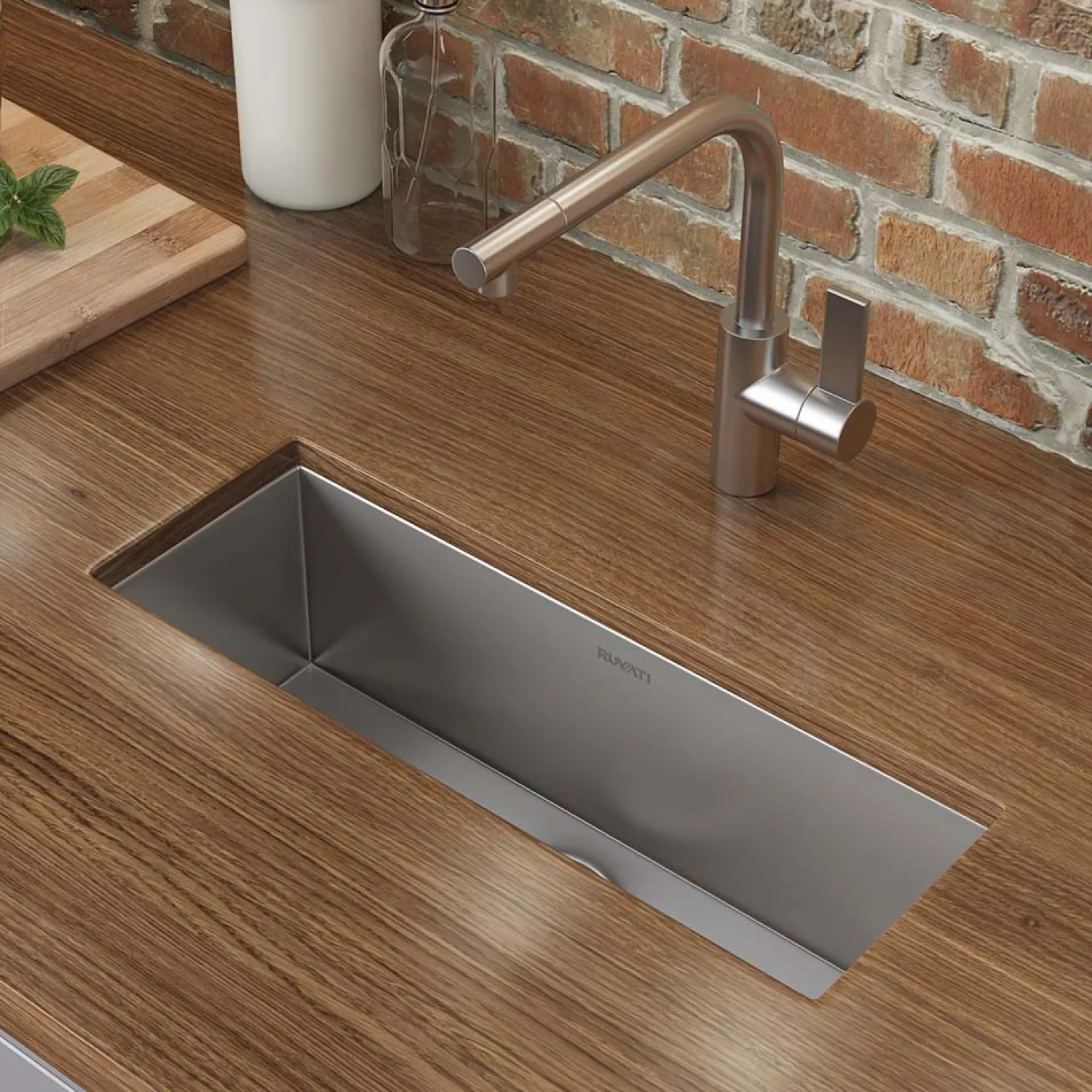 Online 23" x 8" Narrow Trough Undermount 16 Gauge Stainless Steel Single Bowl Bar Prep Sink Sinks For Tight Spaces|Bar / Prep Sinks