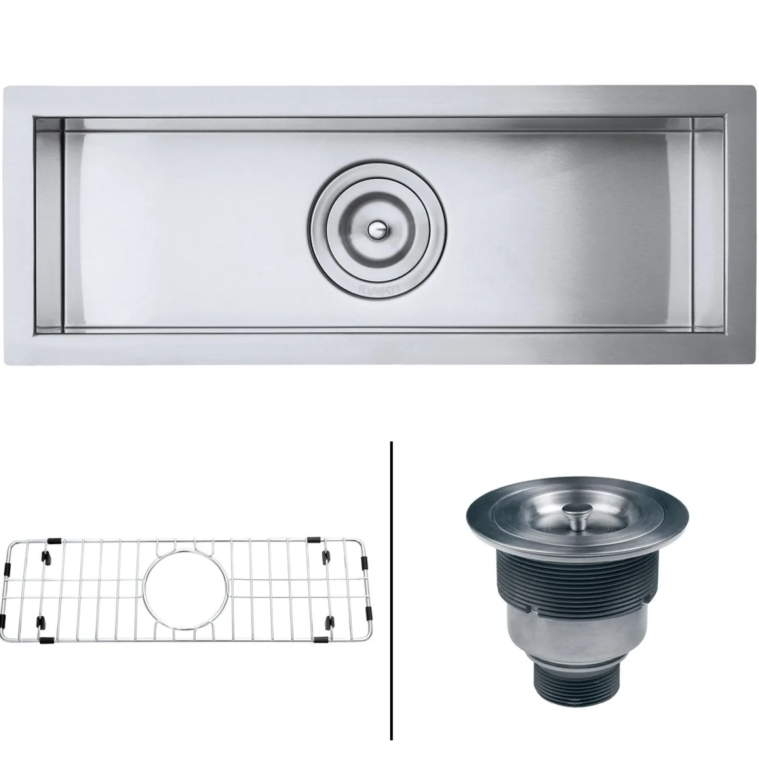 Online 23" x 8" Narrow Trough Undermount 16 Gauge Stainless Steel Single Bowl Bar Prep Sink Sinks For Tight Spaces|Bar / Prep Sinks