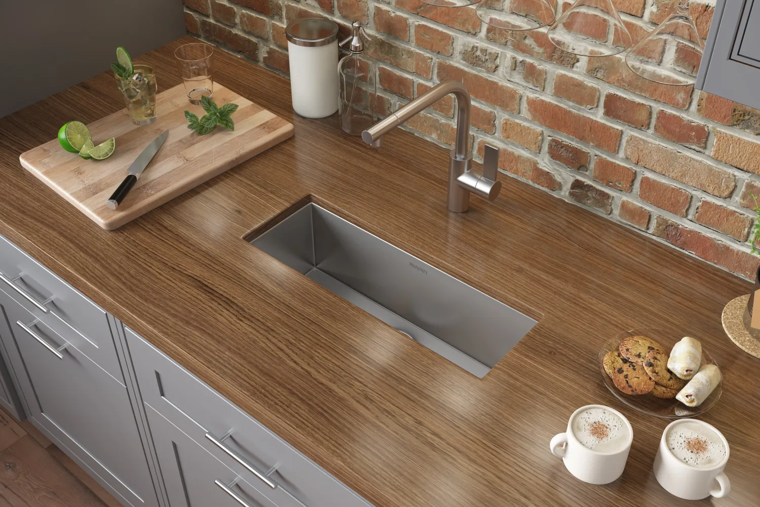 Online 23" x 8" Narrow Trough Undermount 16 Gauge Stainless Steel Single Bowl Bar Prep Sink Sinks For Tight Spaces|Bar / Prep Sinks