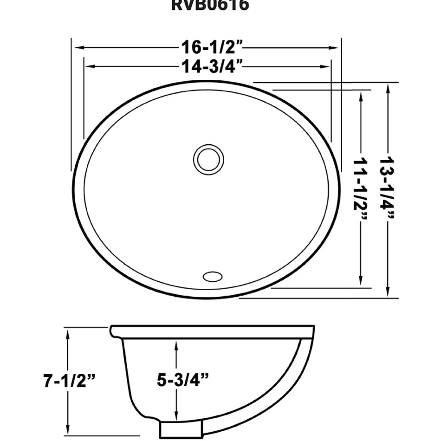 Best 15" x 12" Oval Undermount Bathroom Sink in White Undermount