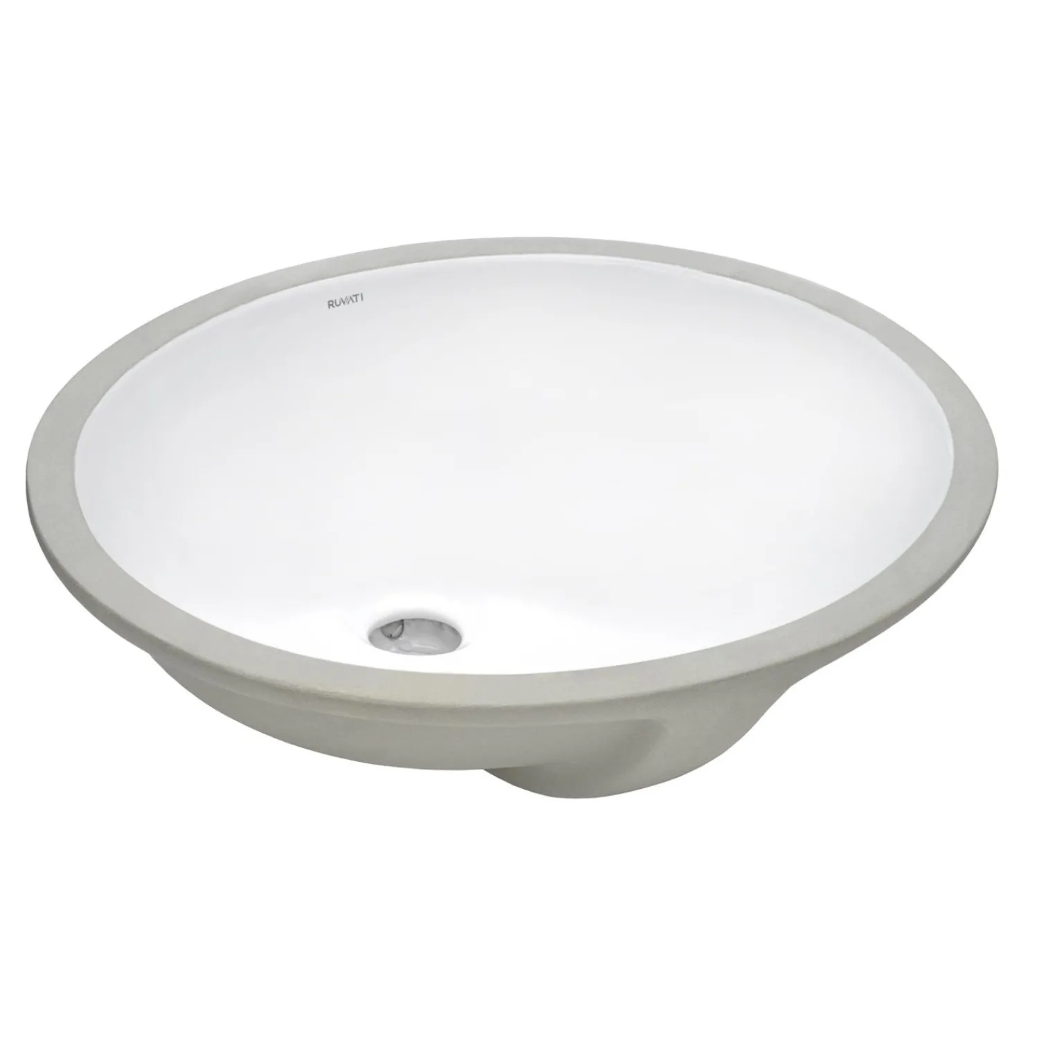 New 16" x 13" Oval Undermount Bathroom Sink in White Undermount