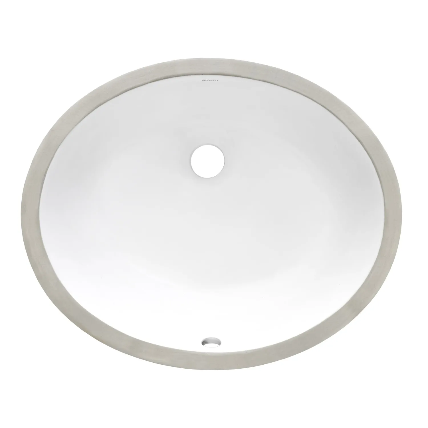 New 16" x 13" Oval Undermount Bathroom Sink in White Undermount
