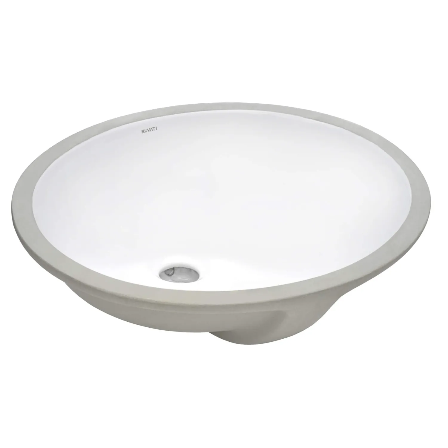 New 16" x 13" Oval Undermount Bathroom Sink in White Undermount