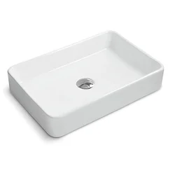 Outlet 24" x 16" Rectangular Bathroom Vessel Sink in White Above Counter / Vessel Sinks
