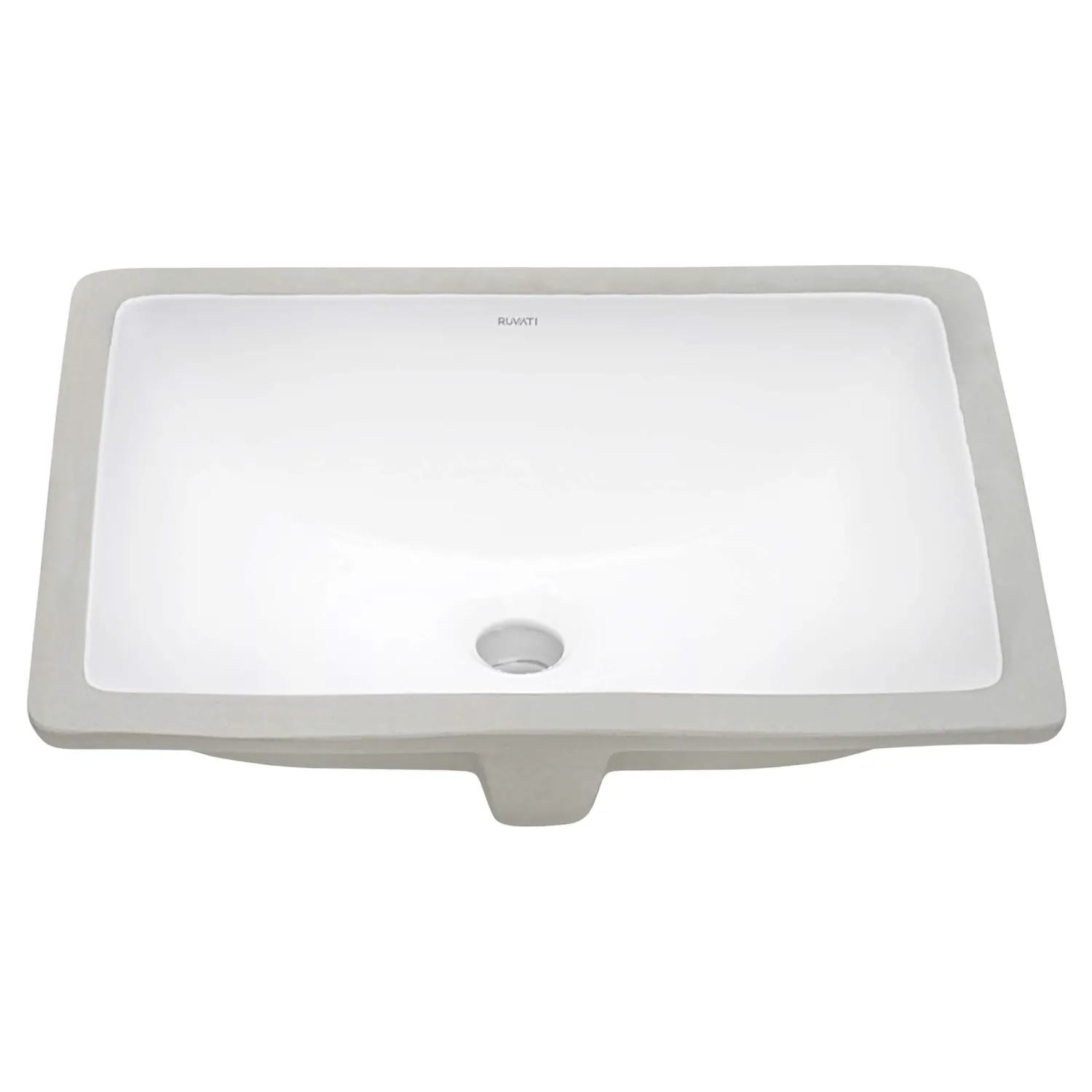 Clearance 17" x 12" Rectangular Undermount Bathroom Sink in White Undermount