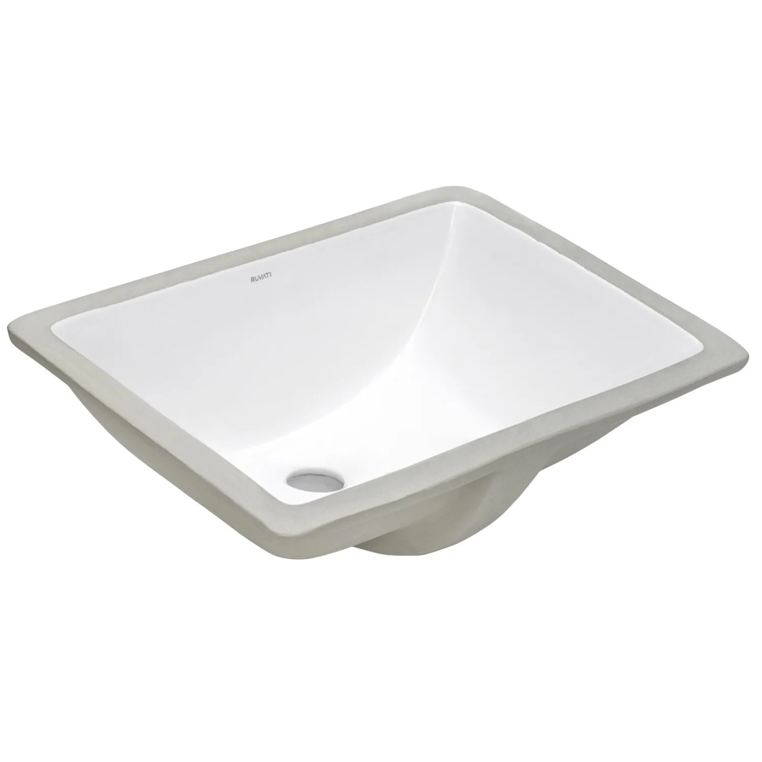 Clearance 17" x 12" Rectangular Undermount Bathroom Sink in White Undermount