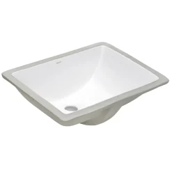Online 21" x 15" Rectangular Undermount Bathroom Sink in White Undermount