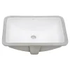 New 18.5" x 12" Rectangular Undermount Bathroom Sink in White Undermount