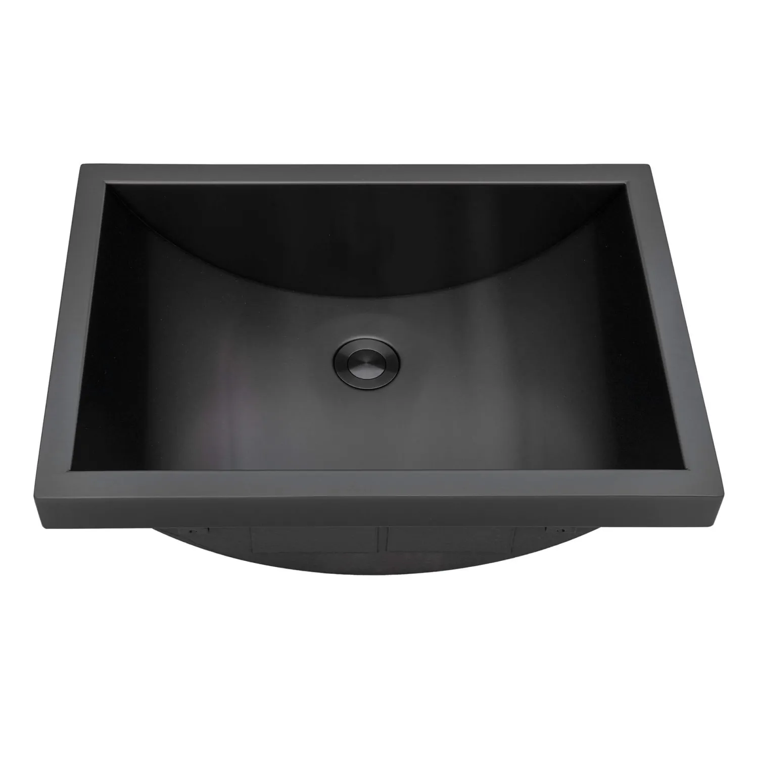 Best 20 x 14" Semi-Recessed Topmount Gunmetal Stainless Steel Rectangular Bathroom Sink Stainless Steel Sinks|Gunmetal, Brass, & Gold