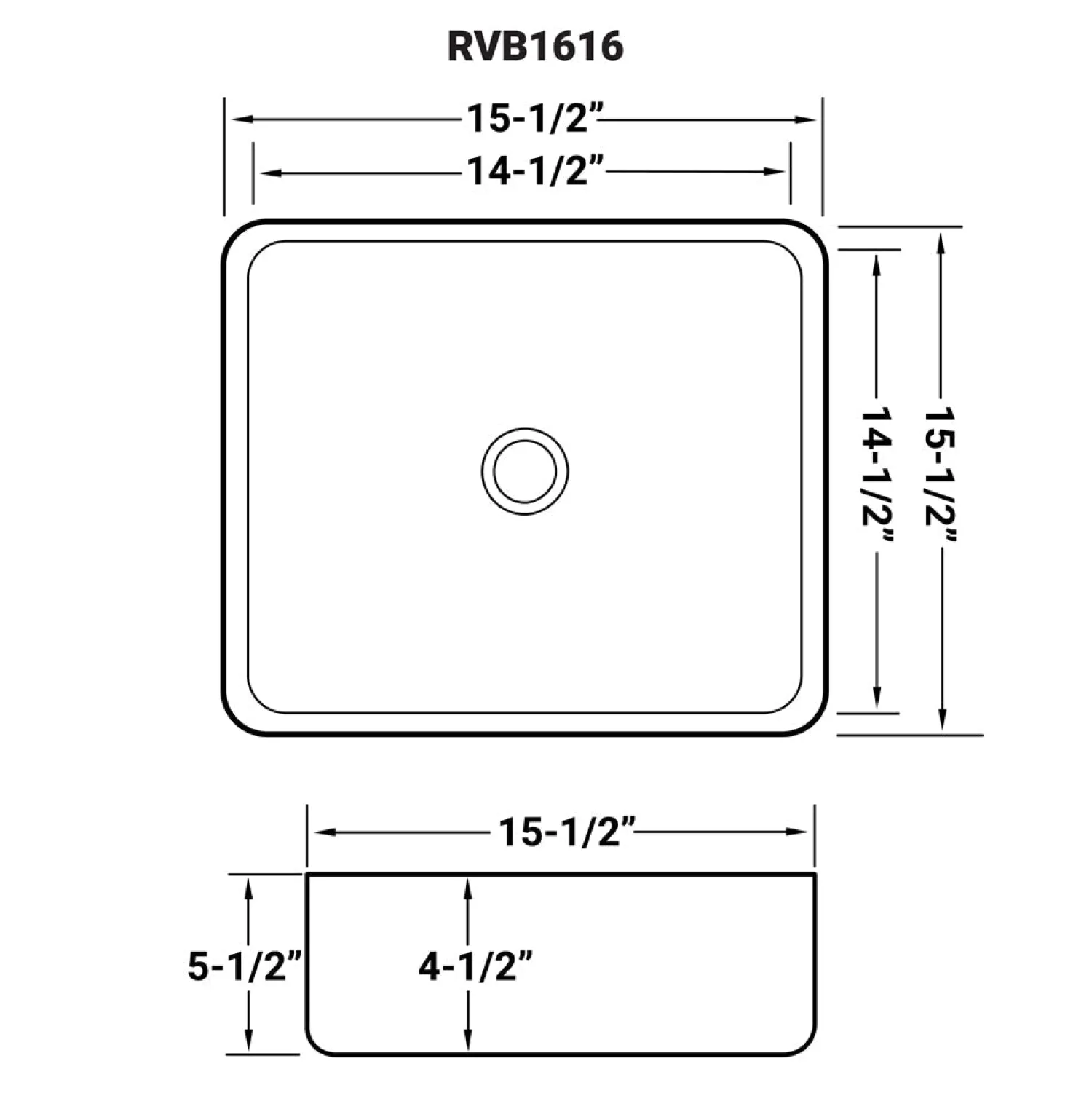 Online 15" x 15" Square Bathroom Vessel Sink in White Above Counter / Vessel Sinks