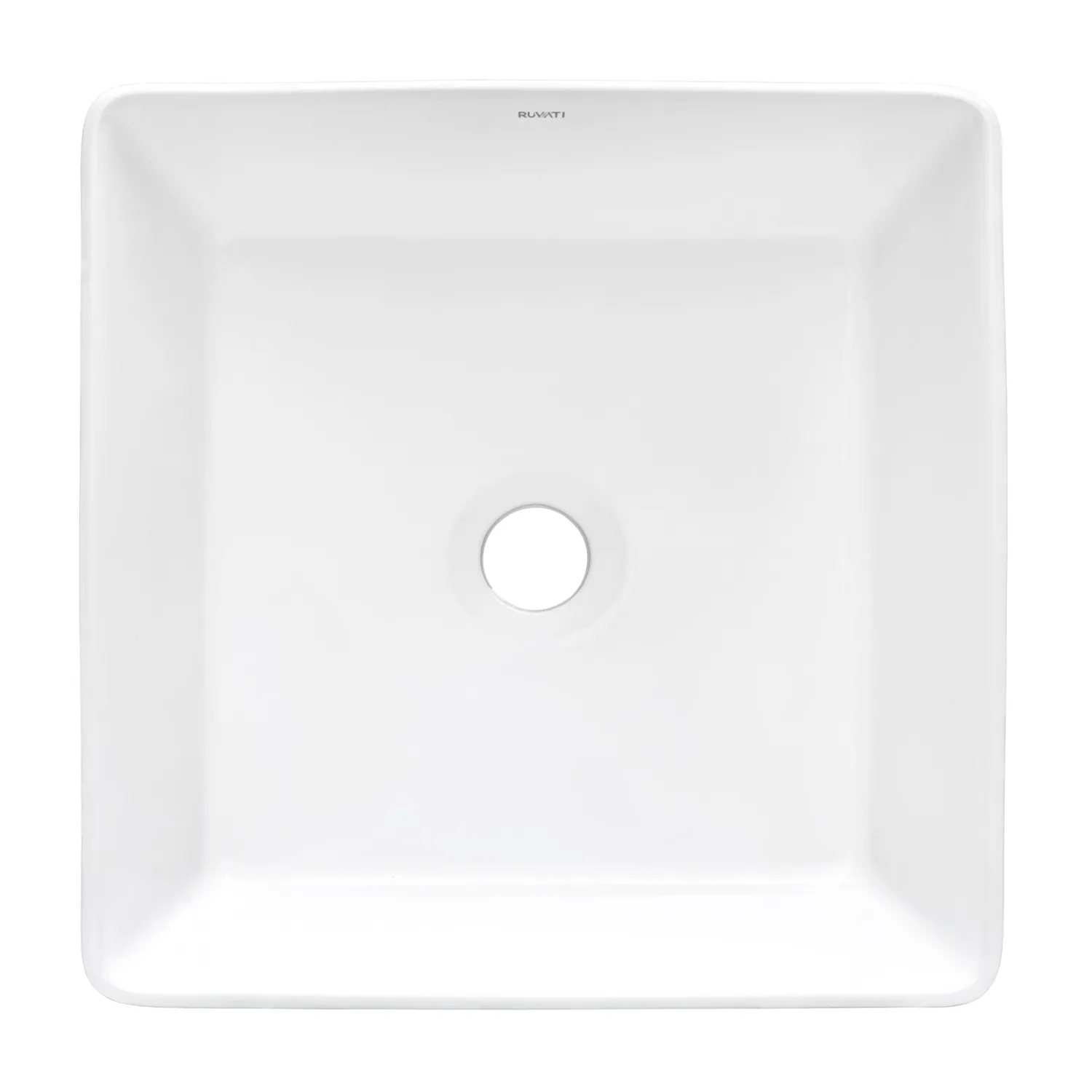 Online 15" x 15" Square Bathroom Vessel Sink in White Above Counter / Vessel Sinks