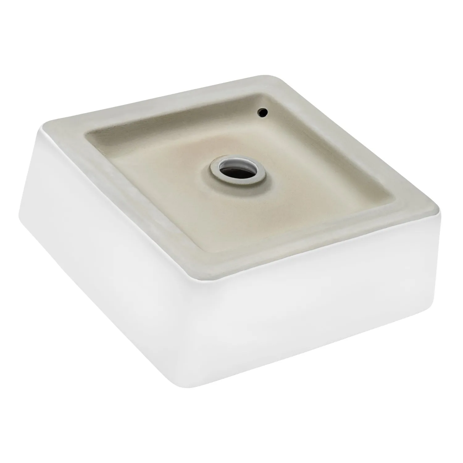 Online 15" x 15" Square Bathroom Vessel Sink in White Above Counter / Vessel Sinks