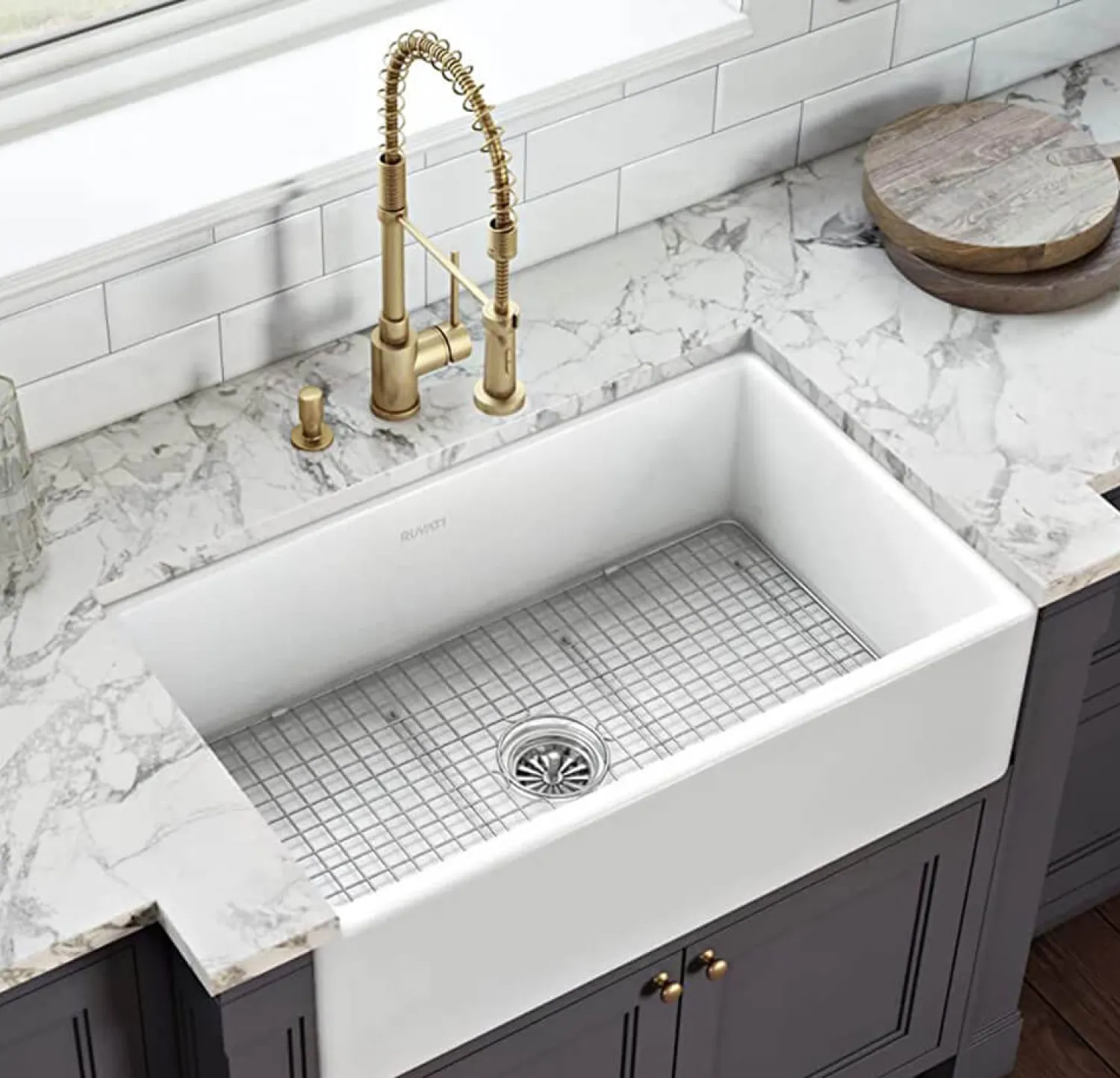 New 27" x 17" Stainless Steel Bottom Grid for RVL2100WH Fireclay Kitchen Sink Bottom Grids