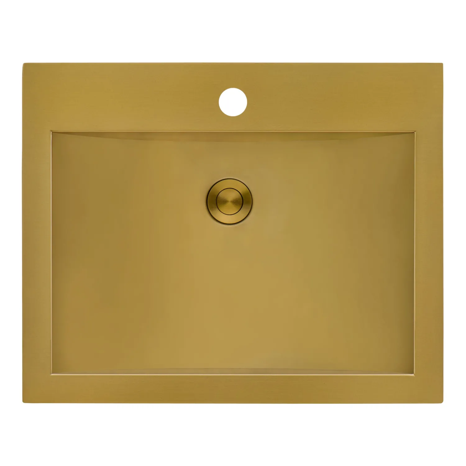 Clearance 21" x 17" Topmount Brushed Gold Stainless Steel Bathroom Sink Stainless Steel Sinks|Drop-In / Top Mount Sinks