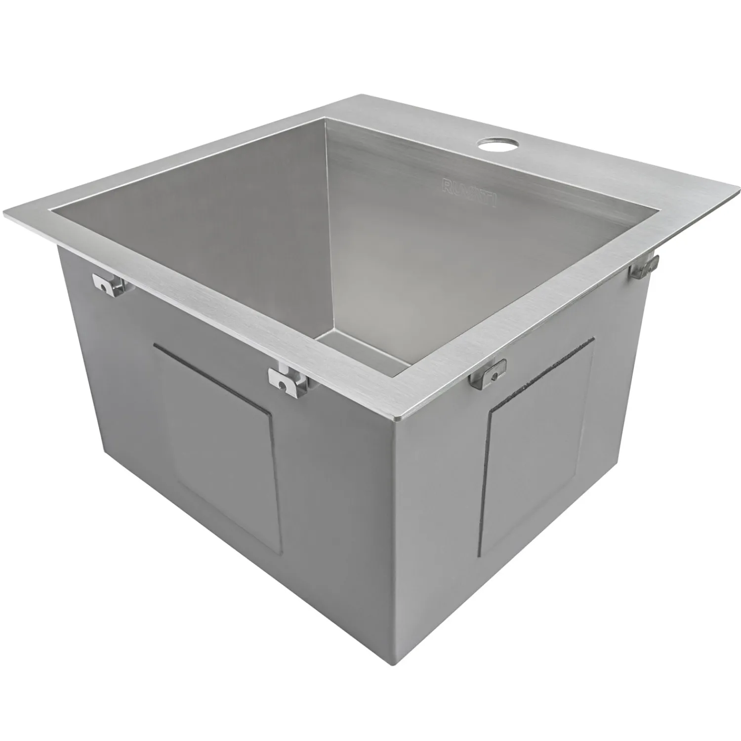 15 x 15" Topmount 16 Gauge Stainless Steel Single Bowl Bar Prep Sink Bar / Prep Sinks