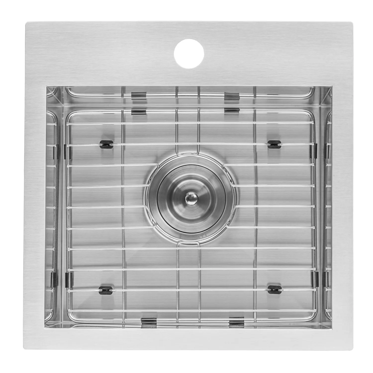 15 x 15" Topmount 16 Gauge Stainless Steel Single Bowl Bar Prep Sink Bar / Prep Sinks